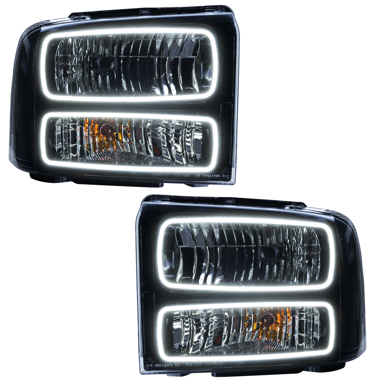 7161-001 - 2005-2007 Ford F-250/350 SMD HL - Black